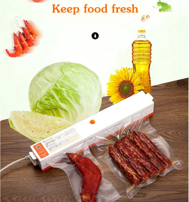 Food Vacuum Sealer Keep Food Fresh Strong Suction Dry & Wet Dual Purpose 