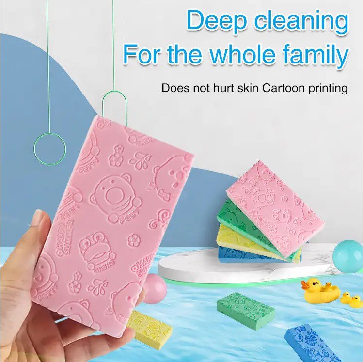[Available for Adults] Gentle Baby Bathing Artifact Strong Ash Mud Rubbing Painless Bath Sponge