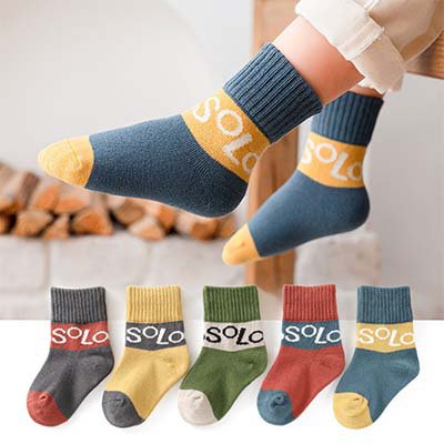 الجوارب القطنية الطويلة المنتصف بالنمط الكوري للاطفال