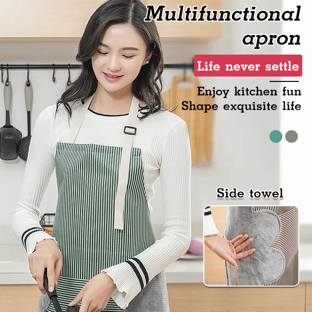 Kitchen Wipeable Apron Korean Fashion Waterproof And Oil Proof