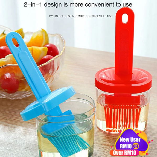 Silicone Oil Bottle Brush 2 In 1 Design High Temperature Resistant Oil -Control Portable 
