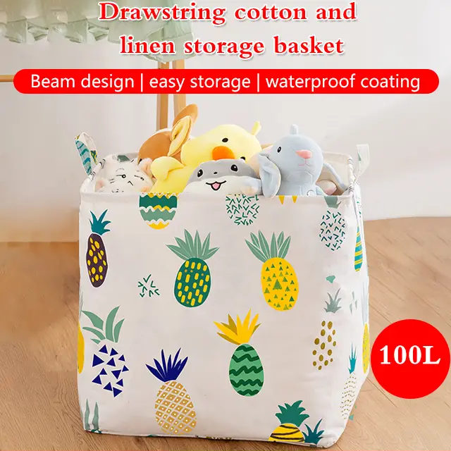 Cotton and Linen Storage Basket