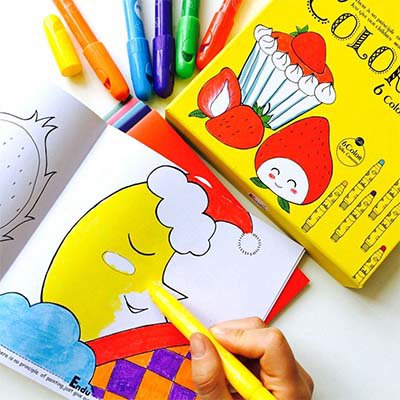 مجموعة دفاتر رسم مكونة من 6 دفاتر مناسبة للأطفال الذين تتراوح أعمارهم بين 3---6 سنوات