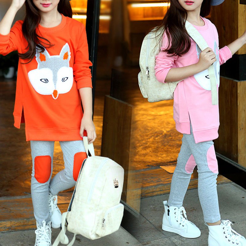 مجموعة كرتونية من سويت شيرت  وليجن للطفلة