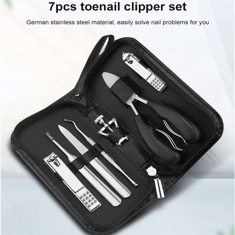 7pcs Toenail Clipper Set German 304 Stainless Steel Sharp Safe Clean 