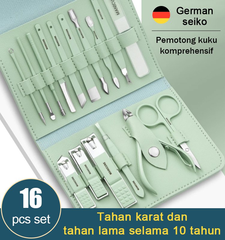 German Beautiful Folding Bag Stainless Steel Nail Clippers Set