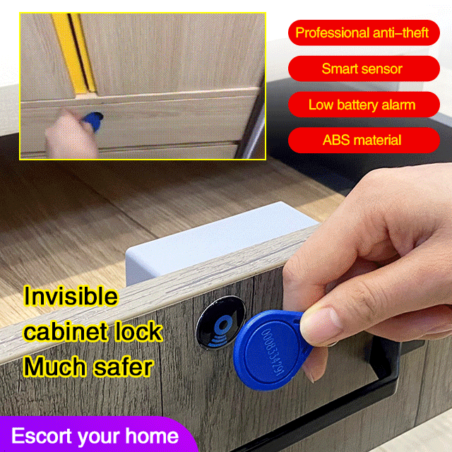 Punch-Free Drawer and Cabinet Invisible Lock
