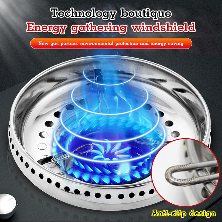 Stainless Steel Windproof Energy-saving Gas Stove Shield