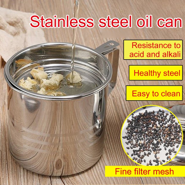 Stainless Steel Oil Pot Household Filter Oil Cup