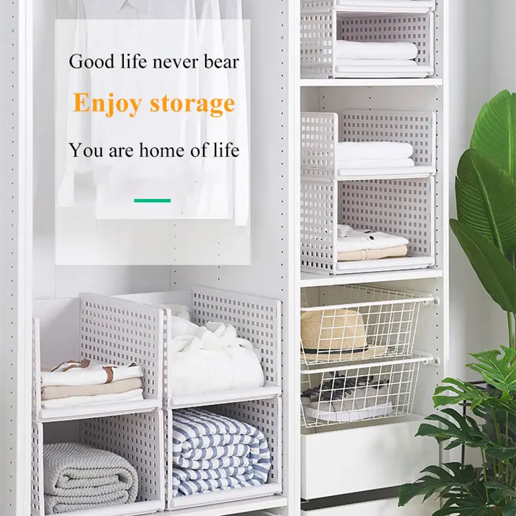  Multifunctional Foldable Multi-layer Storage Rack Drawer Type Closet Storage