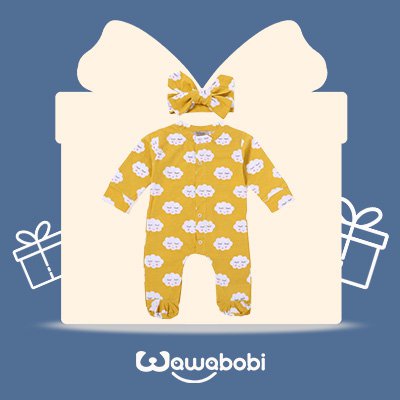 رومبير ملفوفة القدم طويلة الكم للقطن للرضيع