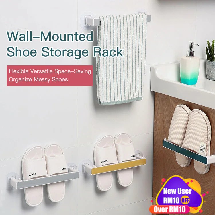 Multifunctional Wall Mounted Slipper Towel Kitchen Storage Rack Household Good Looking Economical Sp