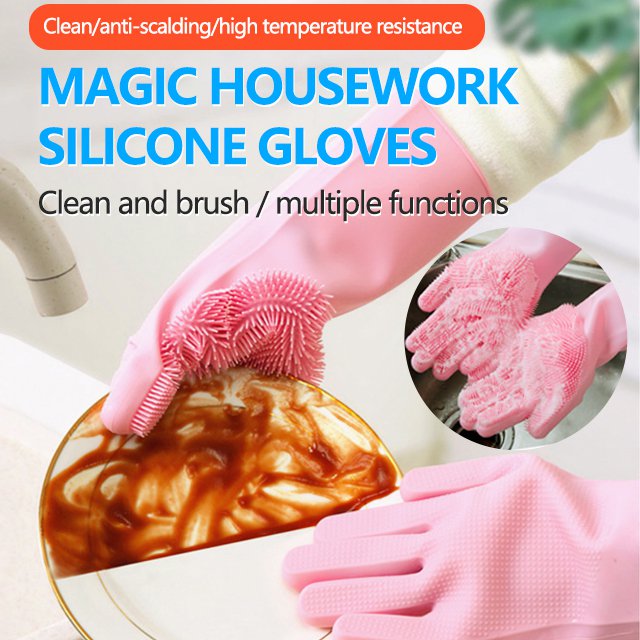 Handguard Silicone Cleaning Gloves