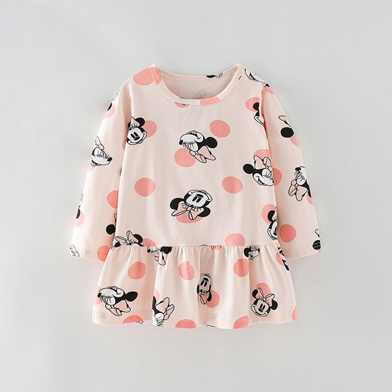 فستان قصير بطبعة ميكي للطفلة