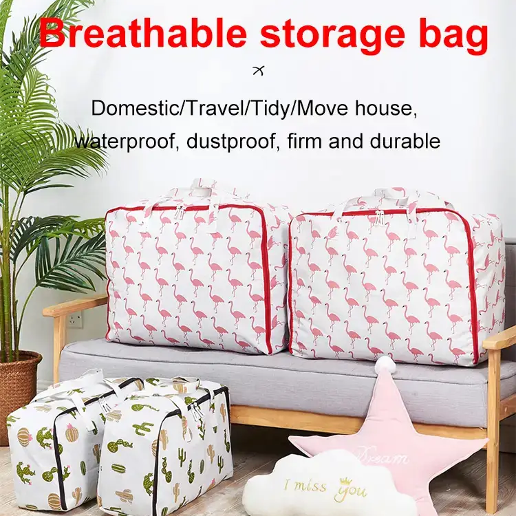 Waterproof Dampproof Dustproof Firm Durable Large Capacity Cotton Quilt Clothing Folded Storage Duff