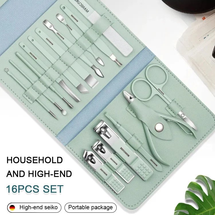 Nail Clippers 16pcs Set Multifunctional Durable 