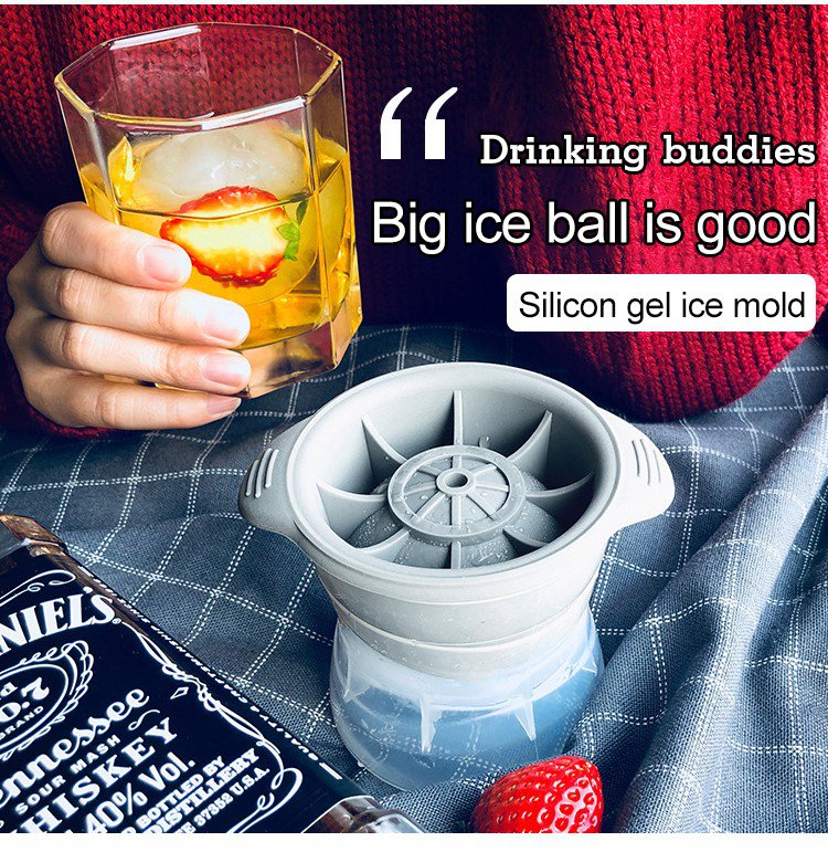 Kitchen Utensils Silicone Round Ice Mold