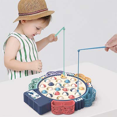 لعبة قرص دوار صيد الاسماك مع الموسيقي