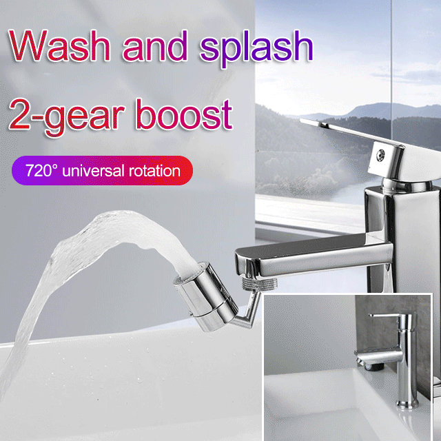 Multifunctional Rotary Faucet Splash Proof Head Toilet Washing Extended Foaming Artifact