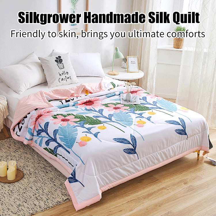 Quilt  Silk Quilt Silkgrower Handmade Queen King 
