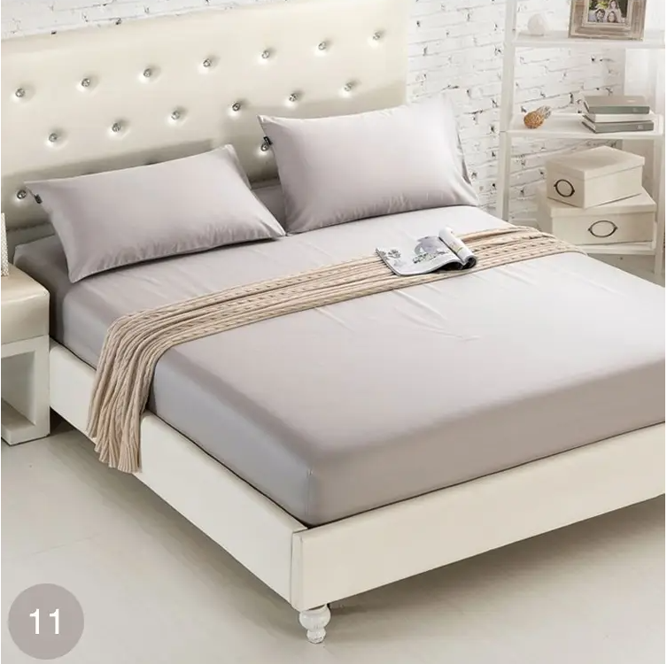 【VIP】Fitted Sheet Matress Cover Multi-specification Solid Color Queen King 