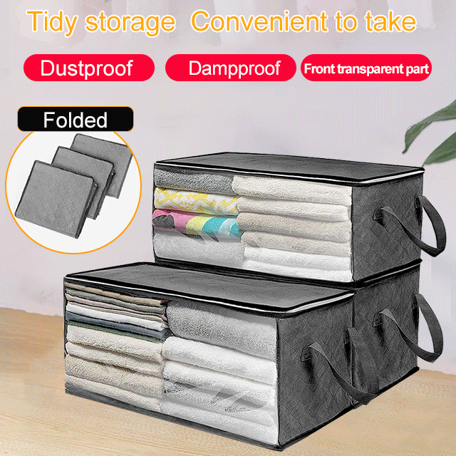 KUDFS Japanese Style Non-woven Cloth Folded Dustproof Dampproof Clothing Storage Box