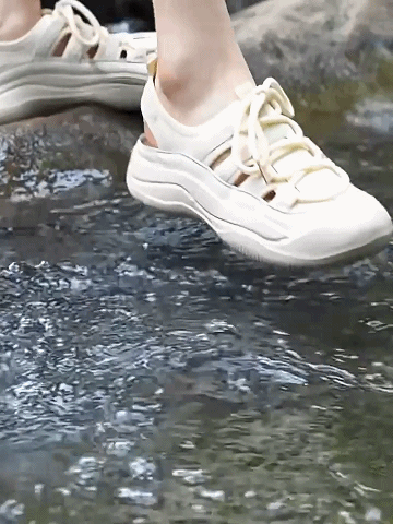 Summer Thick Sole Hollow White Shoes