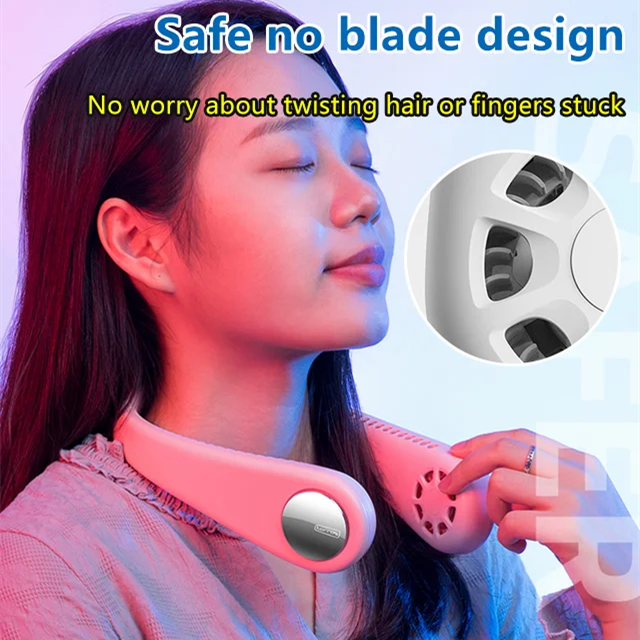 USB charging No Blade Hanging Neck Fan Ultra-Silent Portable Mini Sports Neck Fan