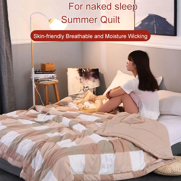 Blanket Quilt Summer Quilt Washable Classic Lattic Queen King 