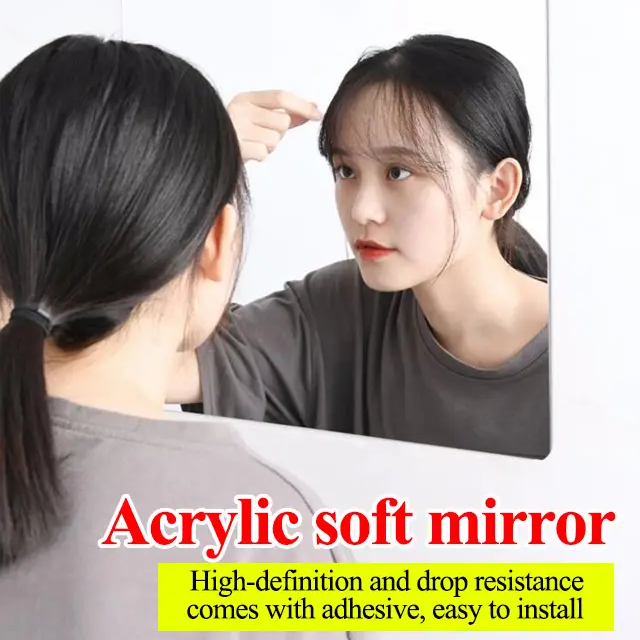 Wall Sticker Small Block Bathroom Glass Dormitory Waterproof Self-adhesive 