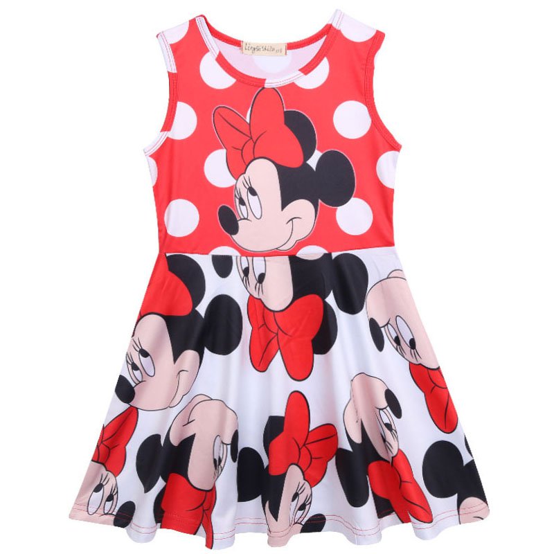 فستان الحرير الجليد ميكي ماوس